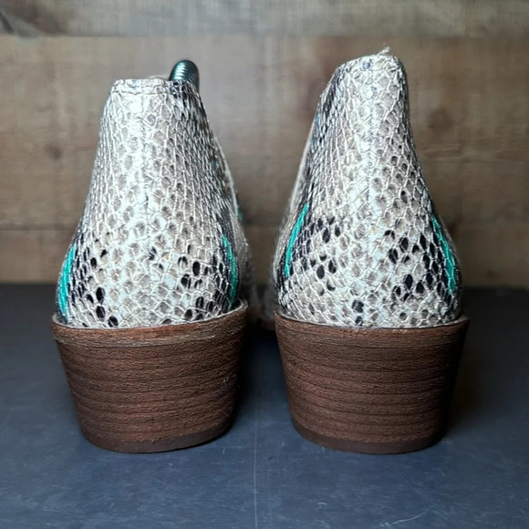 Madewell Myles Ankle Leather Boot Stamped Rainbow Snake Women’s size 8.5 - Picture 7 of 14